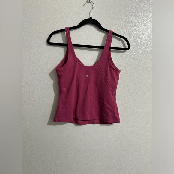 Lululemon Align Cropped Tank Top Pink Lychee women’s Size 8 workout yoga summer - Picture 3 of 5